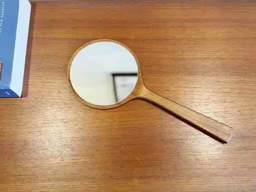 北歐老件柚木手柄鏡
